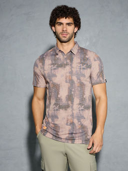 Technosport - Men Printed Slim Fit Polo Sports T-Shirt with Techno Cool+