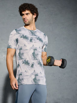 Technosport - Men Printed Slim Fit Round Neck Sports T-Shirt with Techno Cool+