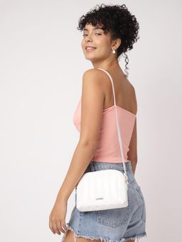 Fastrack - Quiltpop White Sling Bag For Women