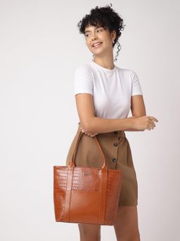 Fastrack - Chic tan Textured Tote Bag For Women