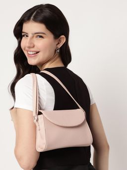 Fastrack - Women Light Pink Textured Sling Bag