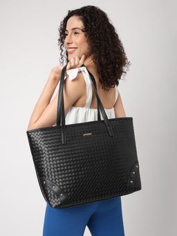 Fastrack - Textured Oversized Structured Shoulder Bag Fits Upto 15" Laptop