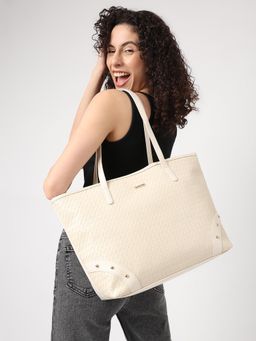 Fastrack - Textured Oversized Structured Shoulder Bag Fits Upto 15" Laptop