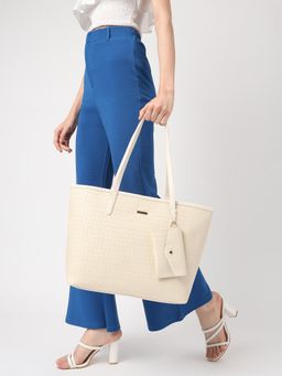 Fastrack - Textured Oversized Structured Shoulder Bag Fits Upto 15" Laptop