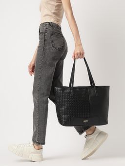 Fastrack - Textured Oversized Structured Shoulder Bag Fits Upto 15" Laptop