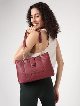 Fastrack - Quilted Maroon Shoulder Bag For Women