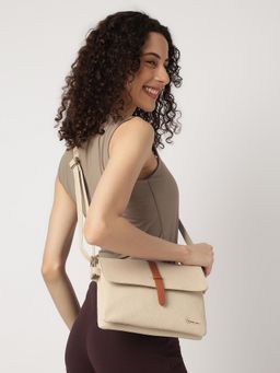 Fastrack - Beige Women Sling Bag