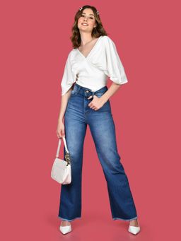 Zink London - Womens White Solid Top