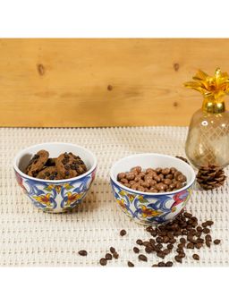 EZ Life - Floral Tianzhu 4 5 Inch Ceramic Bowl (350 ml) Pack of 6