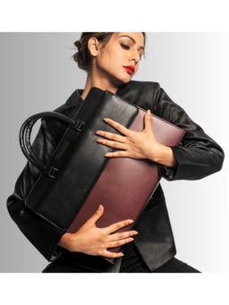 LA ELLORE - Luxe Black Laptop Bag