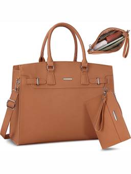 LA ELLORE - Ace Tan Tote Bag with Clutch