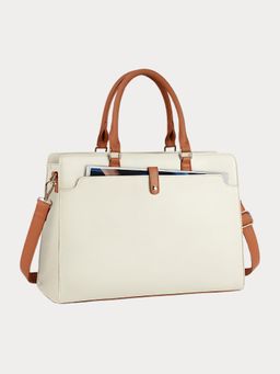 LA ELLORE - Mebal White Laptop Bag
