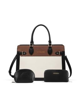 LA ELLORE - Mirrage Black Tote Bag with Pouch and Wallet