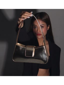 LA ELLORE - Savy Baguette Silver Handbag