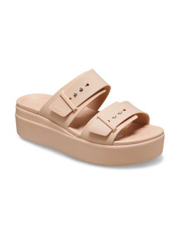 Crocs - Cream Brooklyn Buckle Low Sandals
