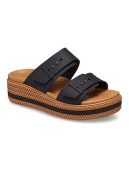 Crocs - Black Brooklyn Woven Buckle Sandals