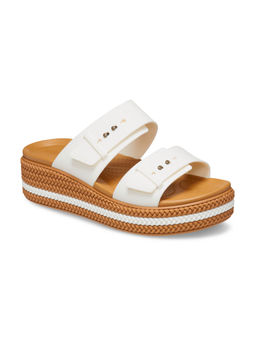 Crocs - White Brooklyn Woven Buckle Sandals