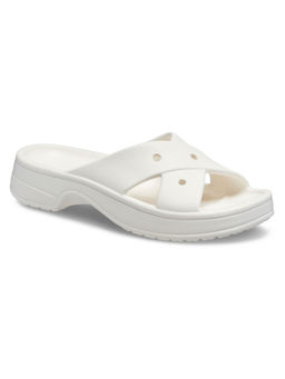 Crocs - Classic Women White Cross Strap Sandals