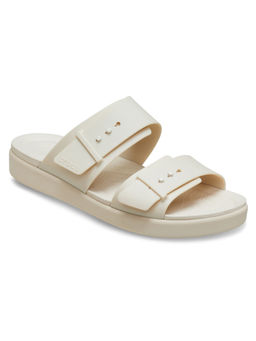 Crocs - White Brooklyn Buckle Low Sandals