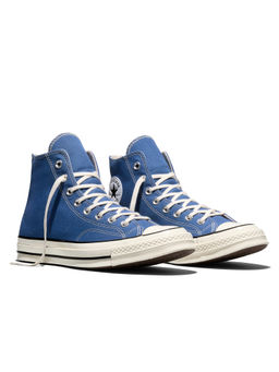 Converse - Unisex Chuck 70 Canvas Mid Top Sneakers - Blue