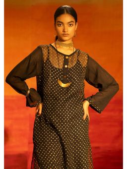 Banana Labs - Illume Rivet Black Kota Kurta with Slip