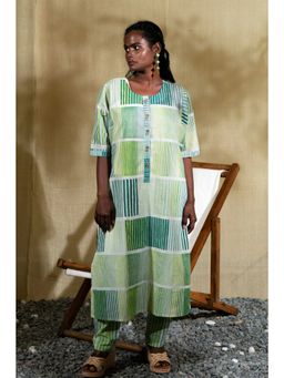 Banana Labs - Marina Collage Green Kurta