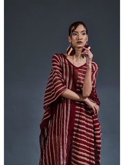 Banana Labs - Crater Mesh Maroon Kaftan