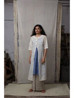 Banana Labs - Sprinkles White Kurta Cape with Inner