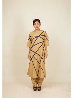 Banana Labs - Crossroads Beige Strike Cotton Kurta