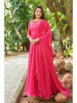 Fiorebymalar - Pink Darshana Anarkali with Dupatta