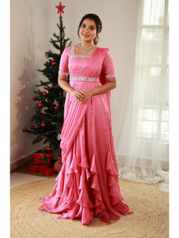 Fiorebymalar - Women Pink Levy Drape Gown