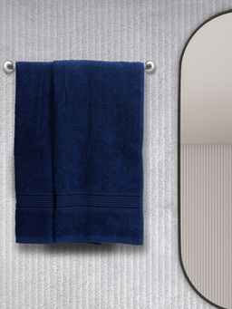 KOPA - Quick Dry 100% Cotton Soft Terry Towel -2Pc Hand Towel D'Ross Solid-Navy Blue