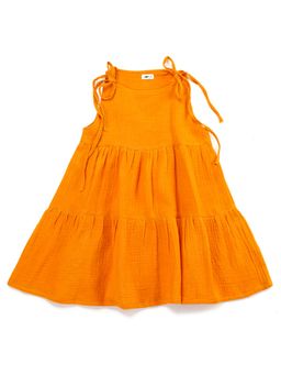 KOALA KIDZ - Orange Solid Tired Dress