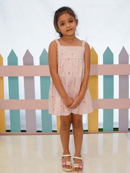 ZACH & KIKI - Dainty Pink Heart Print Dress