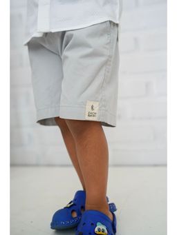 ZACH & KIKI - Grey Solid Twill Shorts