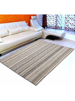 Saral Home - Modern Carpet (Black, Microfiber, 120x180 cm)