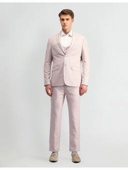 Arrow - Solid Beige Full Sleeves Blazer with Waistcoat and Trouser (Set of 3)