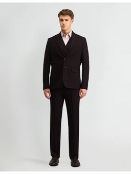 Arrow - Solid Wine Full Sleeves Blazer with Waistcoat and Trouser (Set of 3)
