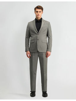 Arrow - Solid Grey Full Sleeves Suit Blazer and Trouser (Set of 2)