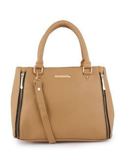 Lapis O Lupo - BeigeSolid-Plain Handbag