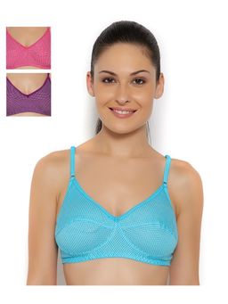 Floret - Pack Of 3 Printed T Shirt Bra - Multi-Color