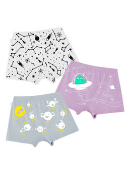 Plan B - Multi-Color Spaced Out Girl Boxer Shorts (Pack of 3)