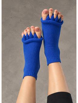 Mint & Oak - Foot Alignment Socks With Toe Separators For Men & Women - Blue