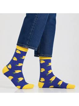 Mint & Oak - Multi-Color Lemon Zest Crew Socks For Men