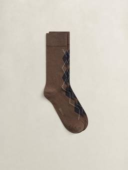 GANT - Men Brown Regular Fit Argyle Argyle Socks