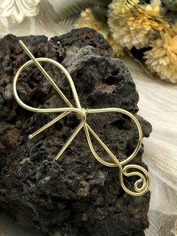 Moedbuille - Handcrafted Gold Plated Bun Cage with Pin