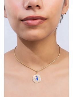 MINJI AND CO. - Sleek Cylinder Design Gold Plated Brass Necklace