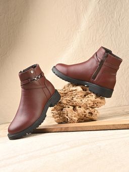 EL PASO - Maroon Women Casual Boots