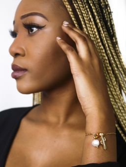 TANN TRIM - The Cactus 18 Kt Gold Plated Bracelet for Women