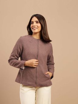 Fabindia - Beige Wool Hand Woven Jacket